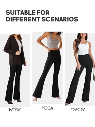 NIMIN Work Pants Women Business Casual Dress Trousers Stretchy High Waisted Pull On Flare Office Slacks 2025 Outfits2