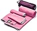 OlimpiaFit Set of 3 Towels Microfiber Towel Perfect Sports & Travel &Beach Towel. Fast Drying - Super Absorbent - Ultra Compact. Suitable for Camping, Gym, Beach, Swimming, Backpacking. Pink
