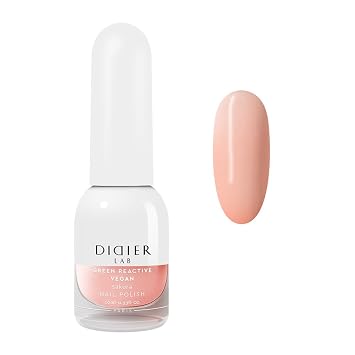 DIDIER LAB Green Reactive - Sakura - Vegan Nail Polish Non Toxic - Long Lasting Nail Polish - Hema Free - Cruelty Free - Peach Nail Polish For Women - 25 Free Formula - 0.34 Fl Oz