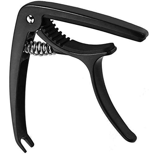 Tontomtp Guitar Capo for Acoustic Guitar,guitar capo for acoustic and electric guitar ukulele Capo(Black)