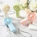 VZZNN 24 Pcs Mini Portable Fan Handheld Battery Operated Portable Small Personal Fans for Lash Makeup, Summer Travel, Beach, Camping, Indoor Outdoor Cooling Gift Use (Green, Pink, White, Blue)