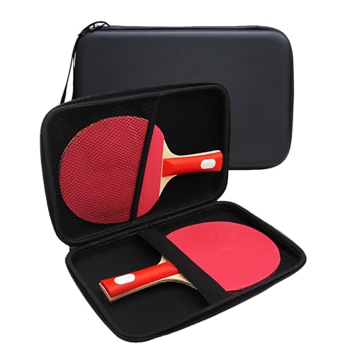 Funda rígida e impermeable para 2 palas de ping-pong con cremallera resistente 2