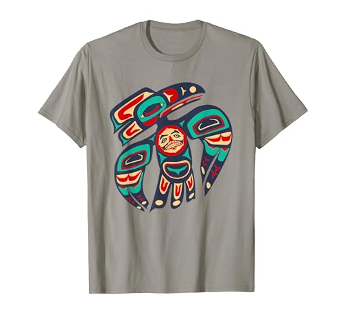 Arte tribal Tlingit Haida de Alaska, tótem nativo americano Camiseta