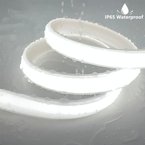Image of P AC 110V COB LED Strip 65.6ft Cool White 6500K CRI93 Outdoor Waterproof IP65 Ultra Bright LED Strip 288LEDs /M Suitable for Home and Garden Commercial Decoration (Cool White)