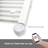 Handtuchheizkörper elektrisch, elektro weiß gerade 1294h x 500b mm, Handtuchwärmer - 4