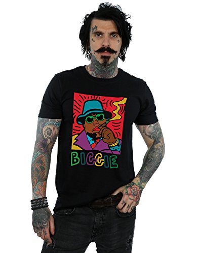 Absolute Cult Notorious Big Men's Biggie Coloured T-Shirt Black Small