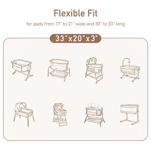 Image of Gllquen Baby Bedside Sleeper Bassinet Sheets 33x20 Inch 4 Pack Girl Boy