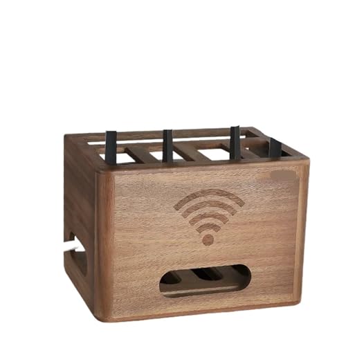 Boîte de rangement routeur en bois pour cacher le panneau prise du salon