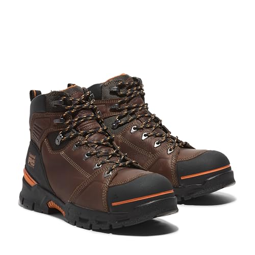 Timberland PRO Timberland PRO Men's Endurance EV 6 Inch Composite Safety Toe Industrial Work Boot, Teak/Orange, 10.5M