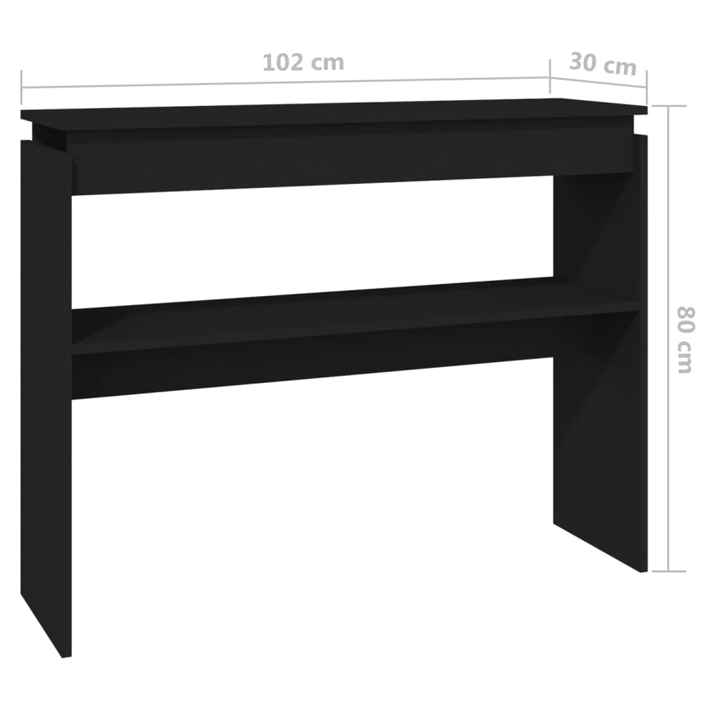 Tavolino Consolle VidaXL 102x30x80 Cm, Legno Multistrato, Bianco, Design Minimalista