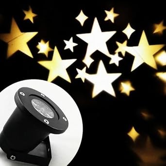 Lightess Outdoor Moving Star Christmas LED Projector Light Warm White | Moving Star Projection Effect, LED Landscape Spotlight, Indoor & Outdoor Use, Warm White For Christmas Holiday Decor