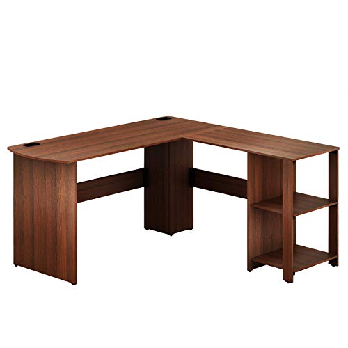 SHW LShaped Home Office Wood Corner Desk