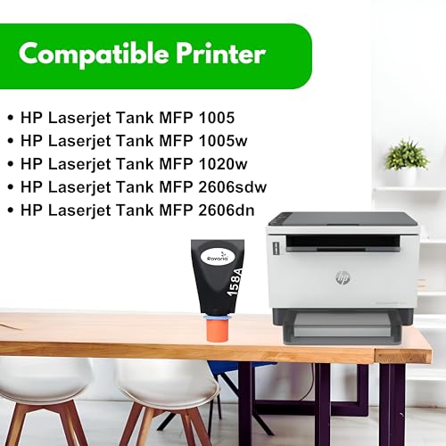 Image of 158A (W1580A) High Yield Toner Reload Kit (Cartridge Free) Compatible for HP LaserJet Tank MFP 1005, 1005w, 1020w, 2606sdw, 2606dn (158A Pack of 2)