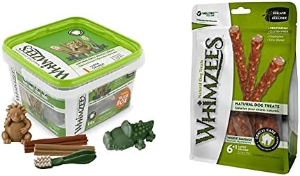 WHIMZEES Variety Box Mixed Shapes, Natural and Grain Free Dog Chews, Dog Dental Sticks for Small Breeds, 56 Pieces, Size S