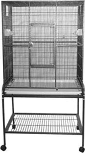 A&E Cage Co. 32-Inch by 21-Inch Flight Cage and Stand, Black