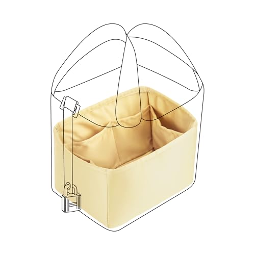 DGAZ Purse Organizer Silky Smooth Fits picotin 18/22 Bags,Silk,Luxury Handbag Tote in Bag Shapers (jaune poussin, PC22)