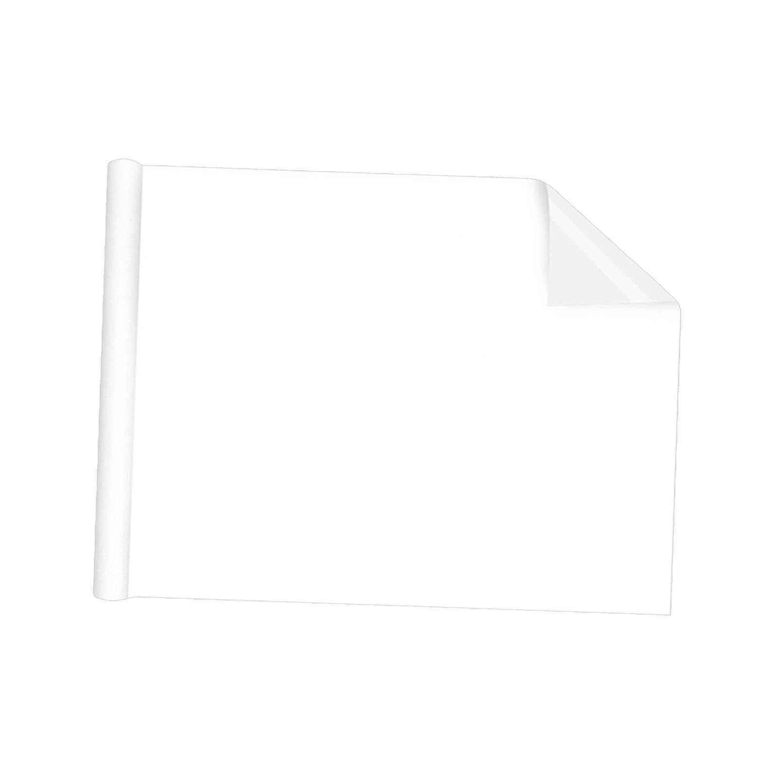 Rouleau de Tableau Blanc Autocollant, Surface Inscriptible et Effaçable, PET, Facile à Appliquer, Adapté, 60cmx2m blanc