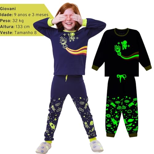 Pijama infantil, conjunto roupa criança 100% algodão, 2 peças (1 blusa + 1 calça) Conforto, Estilo,