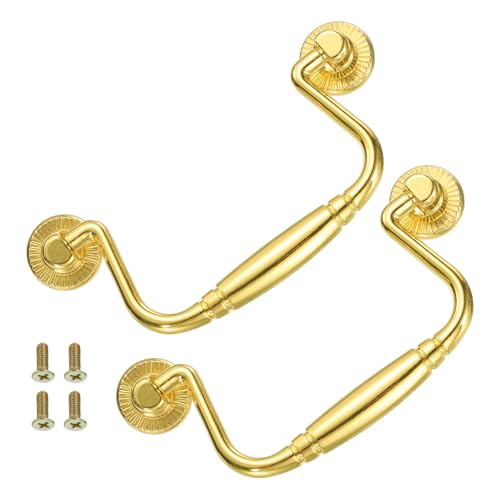 uxcell 2pcs Bail Drawer Pull 81mm/3.2" Hole Centers Swing Cabinet Handle