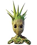 Tamaño adecuado: esta bonita maceta de flores Groot tiene una altura aproximada de 15 cm, el diámetro máximo de la boca de la maceta es de 8 cm, el tamaño del paquete es de 15 x 10 x 8,3 cm, el peso es de 0,2 kg.