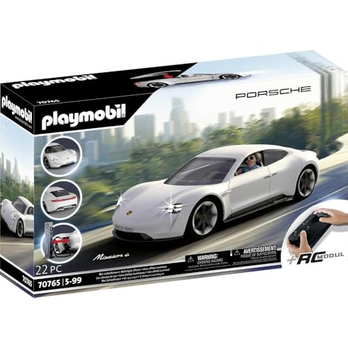 PLAYMOBIL Porsche 70765 Porsche Mission E, Mit Fernbedienung und Lichteffekten, Ab 5 Jahren