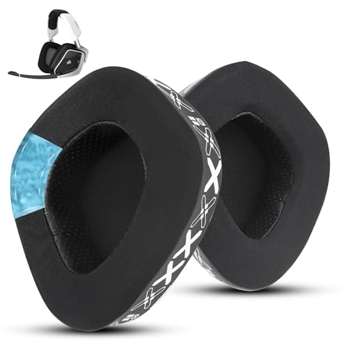 Frozen Zamienne nauszniki do Corsair Void Pro bezprzewodowe/przewodowe zestawy słuchawkowe do gier, kompatybilne z Corsair Void Elite PC Headset, Earpad z miękkimi ubraniami i pianką z pamięcią o