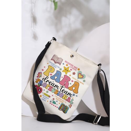 MAOFAED Paraprofessional Gift， Teacher Aide Gift， Para Appreciation Gift， Paraprofessional Dream Team Crossbody Bag4