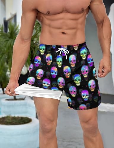 Mens Swim Trunks with Compression Liner Stretch Swimming Shorts Quick Dry 7 Inch Inseam Swimsuit Board Sport Shorts3