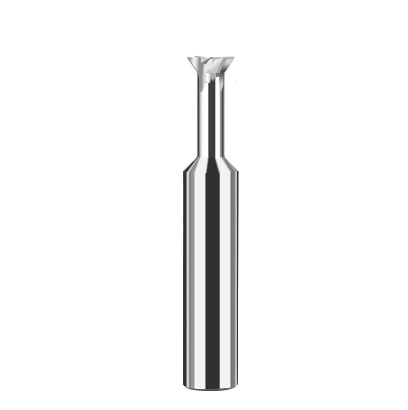 1 szt. Frez do jaskółczego ogona z węglika spiekanego 45 60 75° Narzędzia CNC Obróbka metalu Frezy walcowe ze stali wolframowej fazujące(60 degree,UncoatedD14x65L)