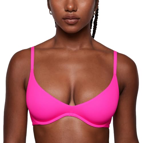 Image of INLYRIC Women's Inbarely Plus Plunge Bra - Unlined Underwire Sexy Demi Balconette Bras