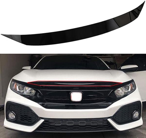 Miniatura 9 de Moldura de parachoques negra brillante compatible con Hon.da Civic EX-L EX LX 2016-2021