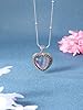 JOVIVI Fluorite Heart Necklace for Women,Healing Crystal Gemstone Heart Pendant Vintage Silver Womens Ladies Necklace Jewellery Gifts for Women Mum Birthday #1