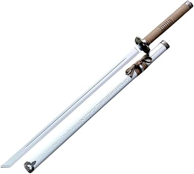 Bamboo Sword with Sheath, Iai Practice Sword, Kara-Yoko Sword, Bamboo and ABS, Retro Japanese Style, For Self Defense, Tachima, Swordsmanship, Practice, Indoor, Muscle Training, Stage Tool
