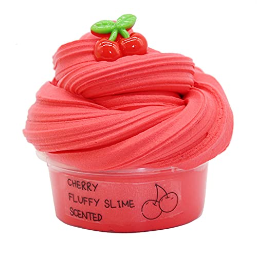 Pâte à modeler moelleuse pour enfants avec 60 ml de pâte à modeler cerise, pêche et fruits - Jouet pour enfants - Cerise Cover