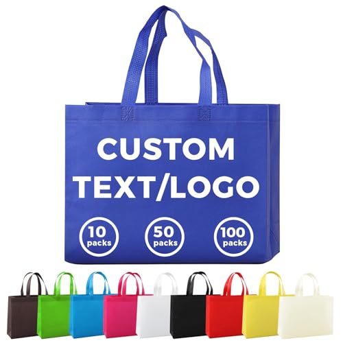 Sac fourre-tout personnalisé en non-tissé avec logo texte pour entreprises et événements