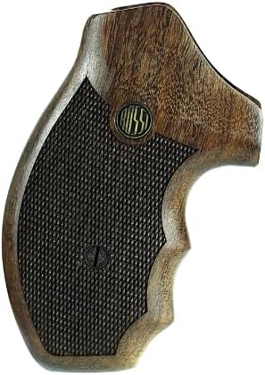 Rossi RP 63 Wooden Revolver Grip, Classic Design, Brown with Diamond Pattern, Three-Finger Ergonomic Handle