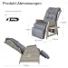 COMLAX FIELD Gartensessel mit Liegefunktion Wetterfest, Liegesessel Outdoor