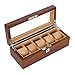 Produktbild Jewellery Organizer Black Abschließbar für 5 Uhren Uhruhr aus Holz mit Aufbewahrungsboxen aus Glas Etui Jewellery Organizing Removable Pads Display Box Storage