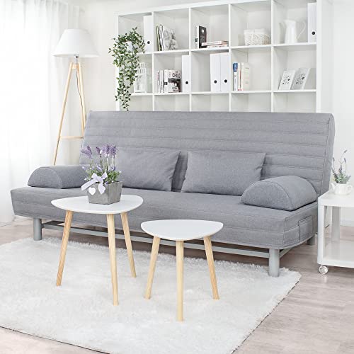 Dagra Gesteppter Bezug für Beddinge 3-er Bettsofa Streifen (Gray L32)