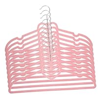 Cabilock 10 pcs Heart Shaped Non Slip Clothes Hangers with Swivel Hook for Coats Dresses Shirts and More Cute Pink Plastic Hangers for Closet Storage and Drying