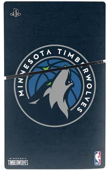 Skinit Decal Gaming Skin Compatible with PS5 Slim Digital Edition Bundle - Officially Licensed NBA Minnesota Timberwolves Distressed Design