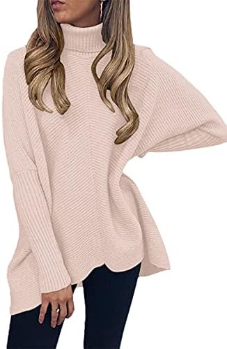 ANRABESS Womens Turtleneck Long Batwing Sleeve Asymmetric Hem Casual Pullover Sweater Knit Tops 3 ANRABESS Womens Turtleneck Long Batwing Sleeve Asymmetric Hem Casual Pullover Sweater Knit Tops
