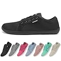 SAGUARO Scarpe Barefoot Uomo Donna Knit Scarpe Minimaliste Antiscivolo Casual Scarpette a Piedi Nudi Traspiranti Calzature da Palestra per Camminata Corsa Trail, Luck Ⅰ, Nero, 46 EU