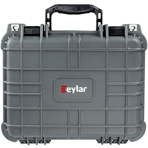 Eylar Hard Gun Case Water & Shock Proof With Foam Tsa Approved 13.37 Inch 11.62 Inch 6 Inch Gray #TOP4