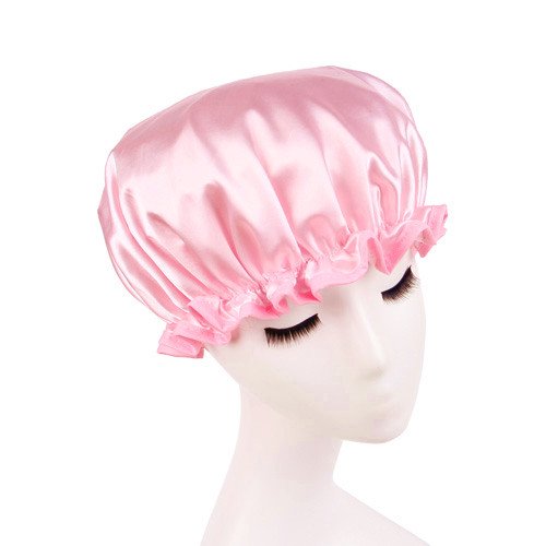 Shintop Shower Cap Adult Resizable Waterproof Double Layer Environmental Bath Hat EVA Hat Satin Bonnets