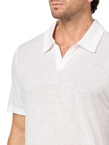 Polo de hombre SAKS Fifth Avenue de mezcla de lino, manga corta y cuello Johnny miniatura 3