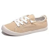 Slip On Shoes Women, Canvas Sneakers Low Top Casual Walking Shoes, Classic Comfort Flat Shoes for Women (Light Coffee, 08)