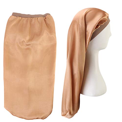 EXCEART 3 PeÃ§as de Touca de Dormir de Cabelo Comprido Capuz de Cetim Capa de Cabelo de Quimioterapi