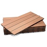 Jayseuw WPC - Piastrelle per terrazze, 60 x 30 cm, 36 pezzi/6 m², colore marrone...