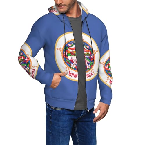 Sweat à capuche imprimé Minnesota imprimé graphique et coupe décontractée - 3